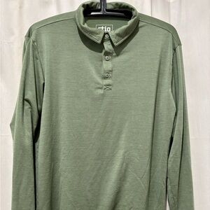 Stio Olive Long Sleeve Polo Shirt